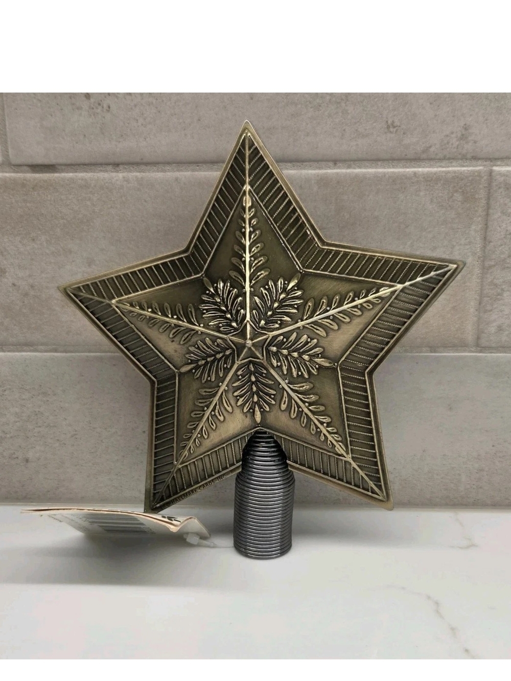 VINTAGE Hallmark Classical Star Christmas Tree Topper Metal Bronze Finish VHTF